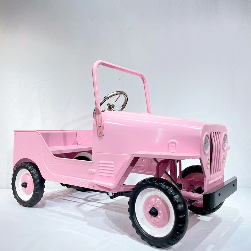 vintage pink pedal car