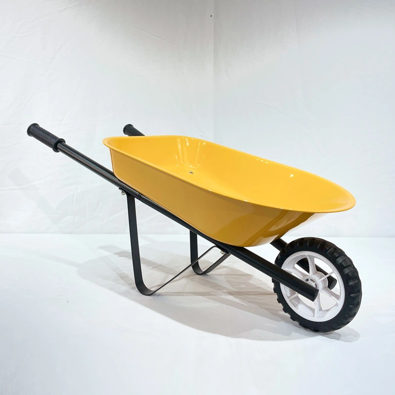 large metal wheelbarrow