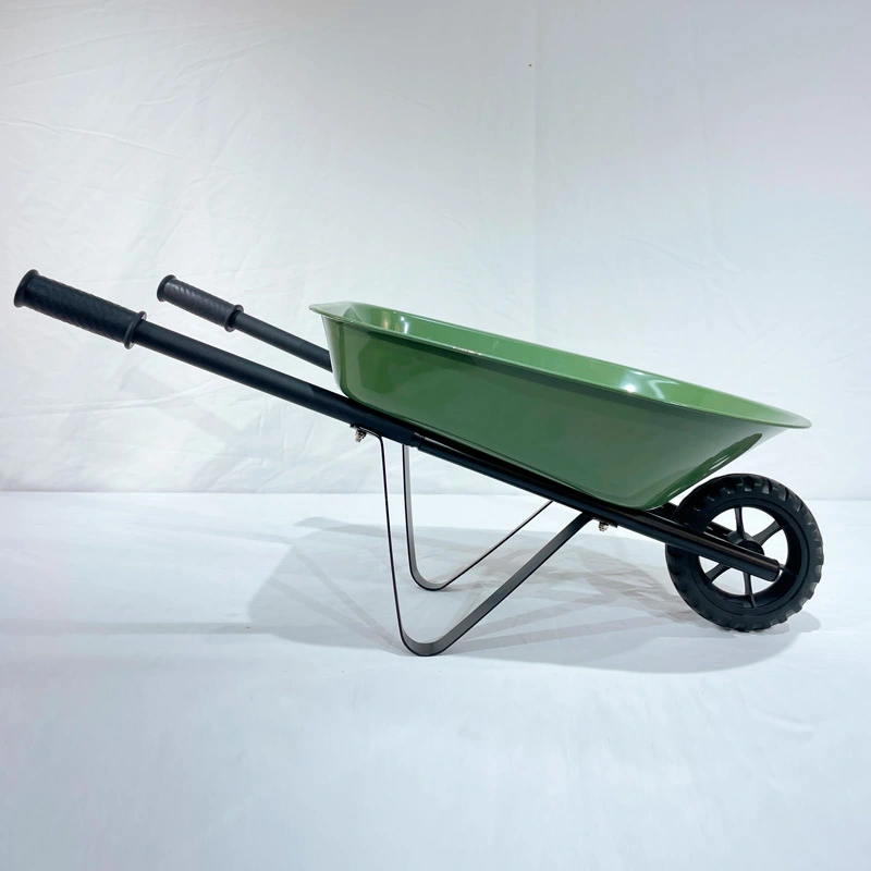 wheelbarrow with shovel