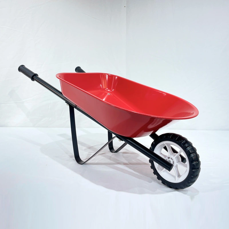 antique steel wheel wheelbarrow