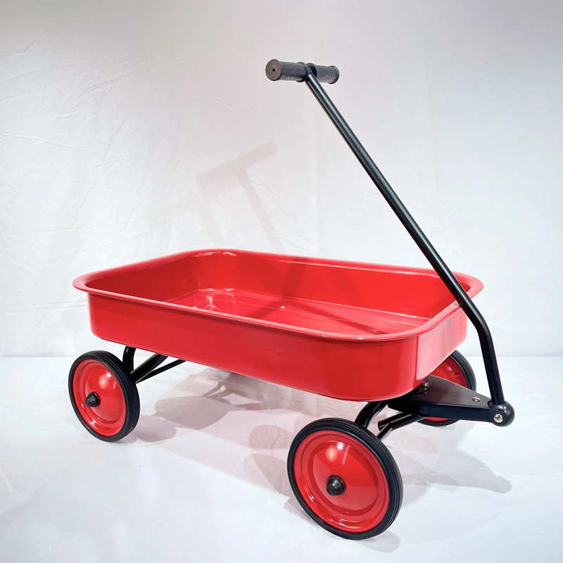 vintage metal red wagon